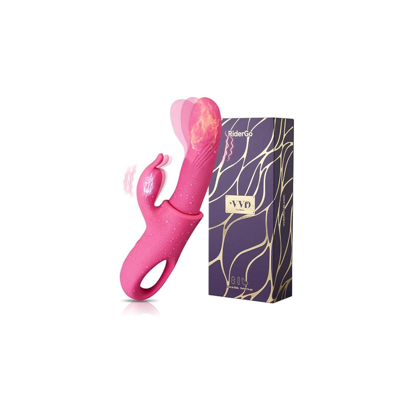 Vvd Rabbit Vibrators Sex Toys For Women G Spot Vibrator & Clitoral Stimulator With Independent Control 6 Finger & 7 Tapping Modes Removable Dildo Vibrator Adult Toy Gift For Couple