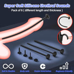 Penis Vibrator & 6 Pcs Urethral Sounds Male Sex Toys Set, Male Msturbator With 10 Vibrations, Penis Plug Cock Dilators, Penis Stimulator Adult Sex Toy, Catheters & Sounds, Adult Sex Toys & Games