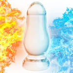 Super Large Butt Plug Trainer Glass Anal Plug Prostate Massage Sex Toy,Huge Crystal Anal Plug Anal Sex Toys For Advanced Adult Men Women And Couples (L)