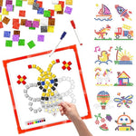 Learning Educational STEM Toy, Mosaic Magnetic Puzzle Kit for Kids