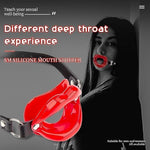 Open Mouth Gag Red Lips Shaped Oral Sex Gag Bondage Restraints Fetish Bdsm Slave Sex Toy O Ring Mouth Gag Red Lips Erotic Adult Sex Products(Black)