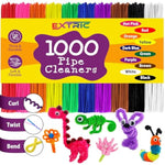 1000 Pcs Multicolor Pipe Cleaners, 10 Colors, 6mm x 12 Inch Chenille Stems