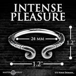 Kingpin Stainless Steel Glans Ring 24Mm For Beginners, Men & Couples. Stainless Steel And Open Ring. Targeted Pressure, Shared Sensation. 1 Piece, Silver.