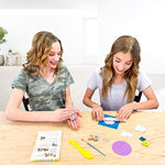 Clay Jewelry Dish Craft Kit for Kids Ages 8-14, 7 Colors & Instructions