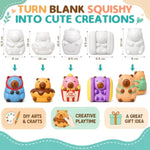 Capybara Squishy Kit, 5-Pack DIY Paint Your Own Squeeze Toys Birthday Gifts for Kids