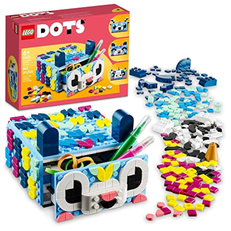 Creative Animal Drawer Building Set, DIY Mosaic Storage Box Craft Toy for Kids Ages 6+