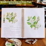Beginner Watercolor Workbook with 12 Fruit Illustrations, Paints & Palette