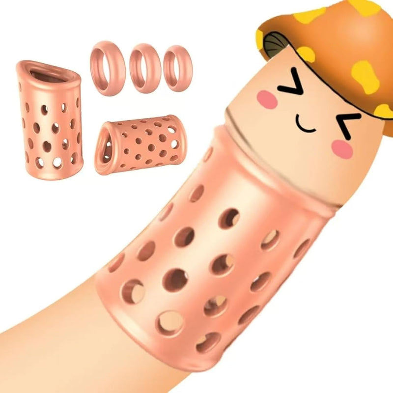 Foreskin Sleeve Resistance Ring Penis Ring Penis Enhancer Male Pennis Girth Sleeves Penis Sleeves Cock Sleeves Delay Lock Fine Ring Sex Toys Thickening Sleeve Cook Pump For Men Erection, Flesh