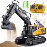 Remote Control Excavator Toys, 11 Channel 1:20 Rc Construction Vehicles, 680° Rotation Hydraulic Car Toys For 6 7 8 9 10 11 12 Year Old Boys Kids, Rc Truck Digger Toys Christmas Birthday Gifts