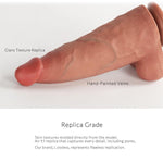 Extra Large Silicone Fisting Dildo with Strong Suction Cup, 3-Inch Diameter, 10-Inch Length, Realistic and Tapered Design for Adult Use