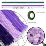 Purple Pipe Cleaners Flower Kit, 3 Colors Chenille Stems, 300 Pieces