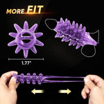 Penis Rings Sleeve Cock Ring Cock Sleeve Delay Ejaculation Stronger Erection Enhancement Adult Sex Toys For Men Penis Pump Extender Girth Extension Enhance Partner Experience-Purple