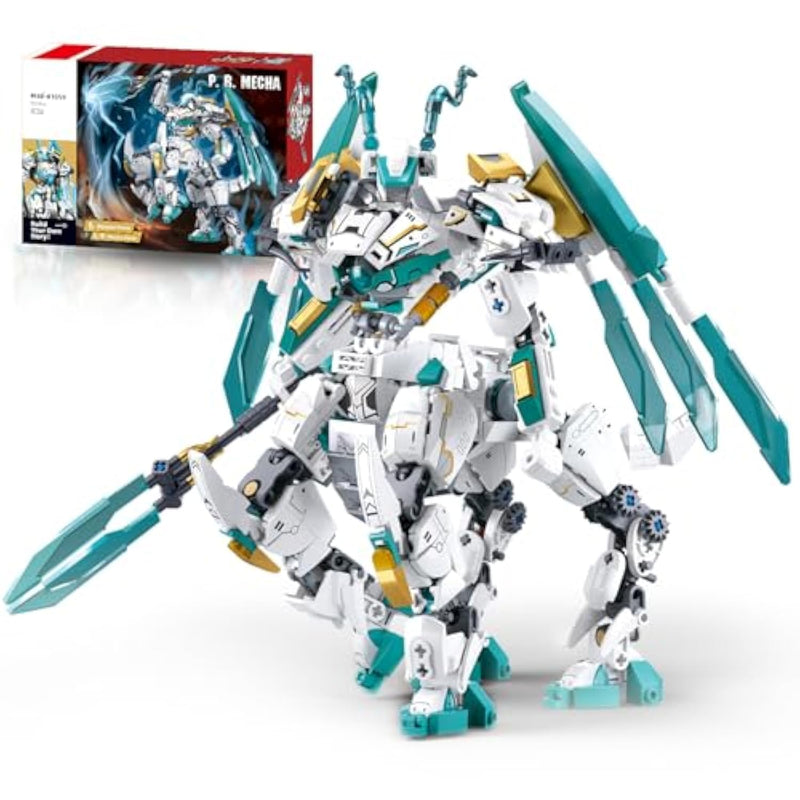 Mech Building Sets, 2 in 1 Transforming Dragon Warrior Building Toys for Adult and Kids Age 8 9 10 11 12, Compatible with Lego Mech Set, 731 PCS