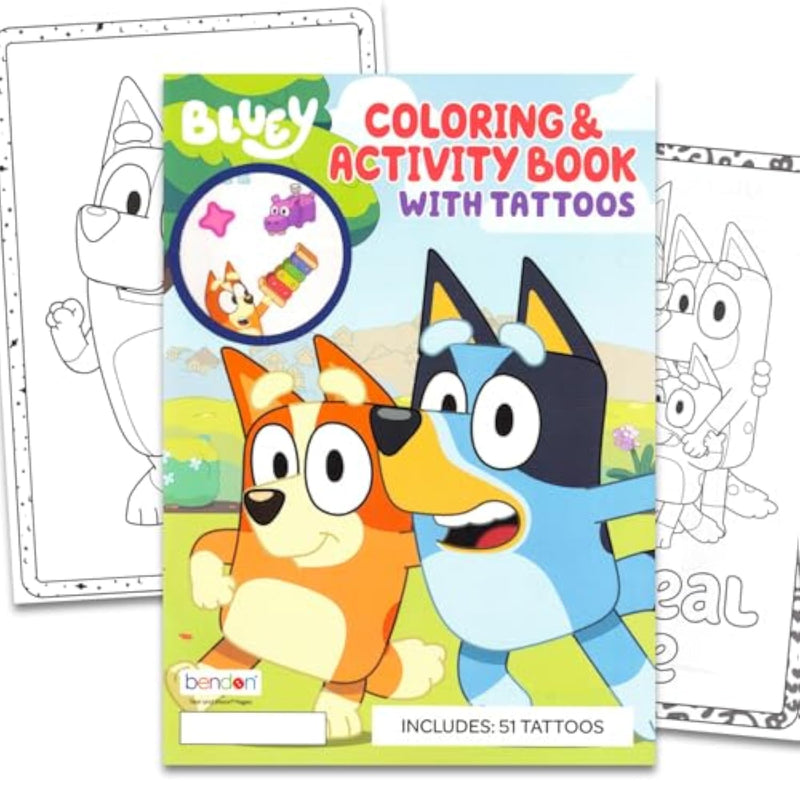 Coloring Book with Temporary Tattoos for Kids Ages 4-8, Activities, Games & Coloring Pages