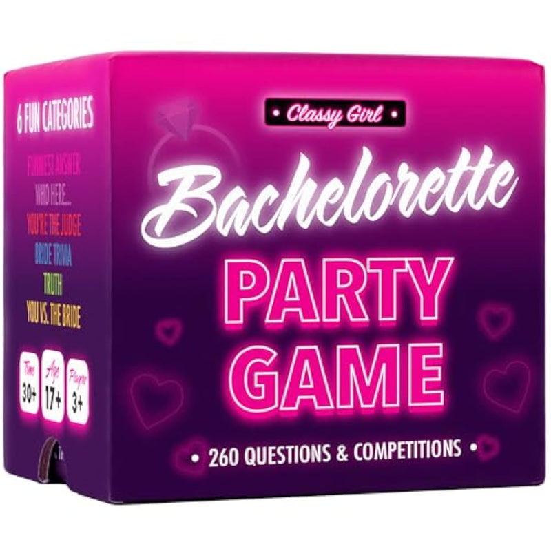 Bachelorette Party Game - 260 Funny Questions & Challenges For Adults - Bridal Shower Accessory & Favor For The Bride