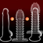 Penis Sleeve Cock Sleeve Adult Sex Toys For Men, Transparent Penis Extender Girth Extension Enhancer For Men,Penis Extension Penis Pump Male Sex Toys Sex Game, Penis Ring Enlarger Sex Toys For Couples