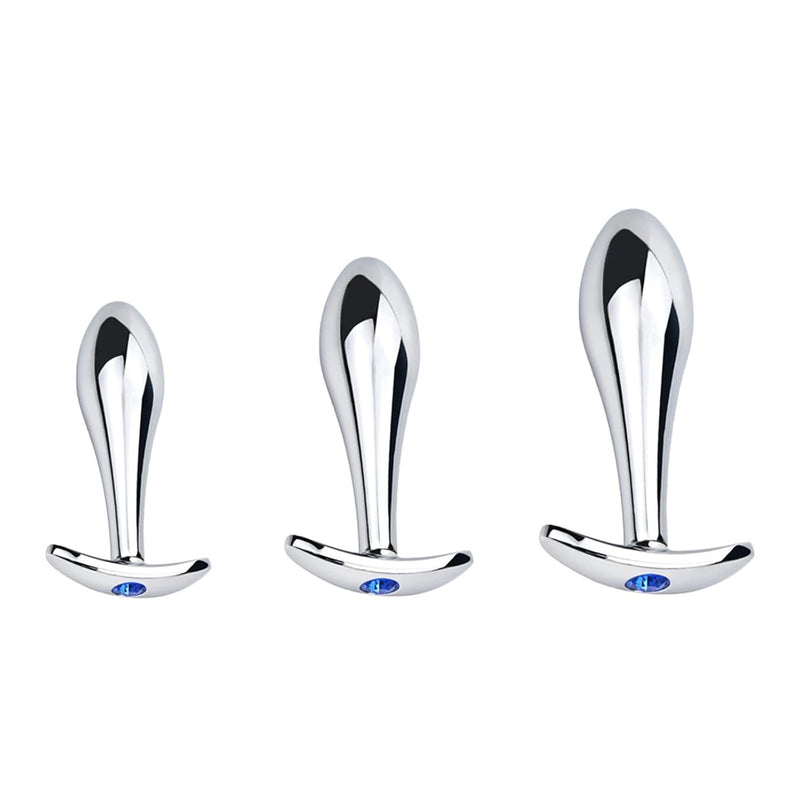 Metal Smooth Butt Plug With Jewelry Base Anchor Butt Plug Waterproof Anal Plug Massager Sex Toy
