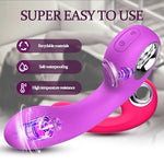 Vibrator Sex Toys Thrusting Dildo, Clitoral Nipple Vibrators Sex Stimulator with 10 Powerful Vibrating Modes for Vagina Anal Stimulation, Adult Sex Toys for Women Couples (Purple)