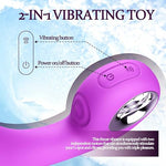 Vibrator Sex Toys Thrusting Dildo, Clitoral Nipple Vibrators Sex Stimulator with 10 Powerful Vibrating Modes for Vagina Anal Stimulation, Adult Sex Toys for Women Couples (Purple)