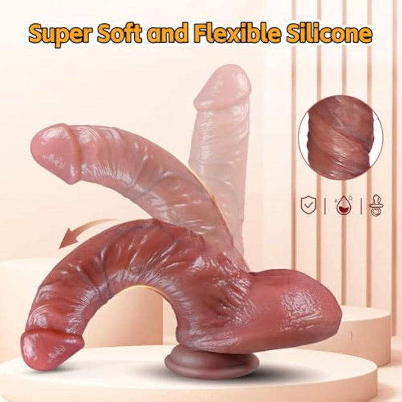 8.7 Inch Realistic Silicone Dildo With Big Balls For Women, Big Anal Dildos Sex Toy For G Spot Anal Stimulation, Lifelike Penis Sex Toys With Powerful Suction Cup For Beginners
