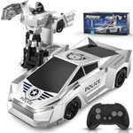 Transform Rc Cars Robot, 2.4Ghz 1:18 Scale Remote Control Car Toys For Boys 4-7 8-12, One Button Deformation 360° Rotation Christmas Birthday Gifts Toys For Boys Girls