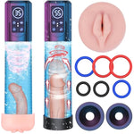 Penis Pump Sex Toys For Men - Electric Vacuum Penis Enlarger Pumps With 12 Smart Modes, Waterproof Dick Pump Male Masturbator With Mini Pocket Pussies, Adult Sex Toys For Men Penis Erection