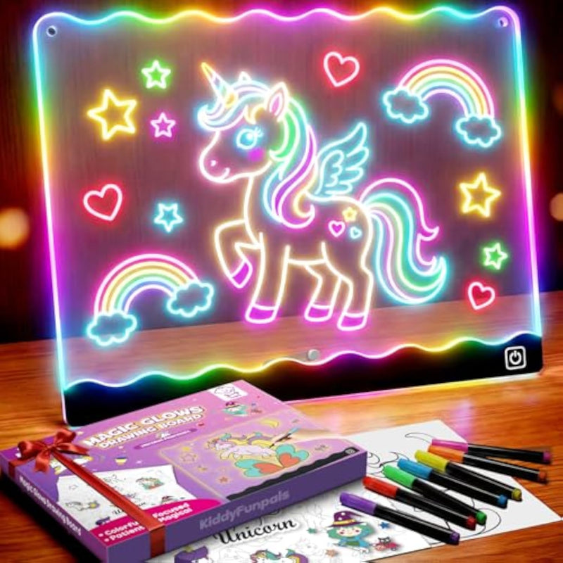 LED Drawing Board for Girls, Arts and Crafts Kit, Perfect Gift for 3+ Year Old Children