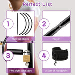 Bdsm Accessories Stainless Steel Bondage Set,Forced Positioning Spreader Pole,Adult Intimate Bondage Kit,Couple'S Bedroom Restraints, Sex Flogger,Erotic Fetish Slave Discipline Sex Play