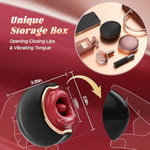 Vibrator Sex Toys For Women, 10 Tongue Licking Vibration Mode, Mouth-Shaped Biting Vibrators, Clit Nipple Rose Adult Sex Toys, Tongue Vibrator Sex Toy Clitoral Stimulation Pleasure Tools