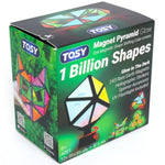 Magnetic Pyramid Glow Puzzle, 12 Pcs with 243 Magnets, STEM Building Toy