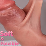 7,87 Inch Realistic Silicone Dildo With Sliding Foreskin, Double Layer Silicone Anal Dildo Adult Toys For Women Men Vaginal G-Spot And Anal Play Cock Dildos