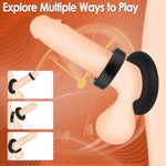 Silicone Cock Ring Reusable Penis Rings For Men, 2 Size For Male Erection Enhancing, 2.7'' Large Thick Sexual Stimulation Device Long Lasting Stronger Stretchy Adult Sex Toy For Men Or Couple