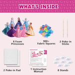 Magical Princess Poke Art Kit for Kids, 8-Piece DIY Wood Kit