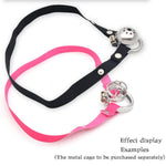 3Pcs Male Chastity Device Elastic Band Accessories Cage Auxiliary Belt Adjustable Rope Ring Set - Black/Pink/White