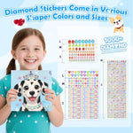 Diamond Art Sticker Kit for Kids Ages 4-12, Gem Sticker Crafts Set