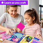 Unicorn & Mermaid Craft Kit for Kids Ages 3-5 with 10 Envelopes & 19 Projects