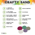Vibrant Craft Sand Pack - 5 Colors: 2.5 lbs of Play Sand for Kids