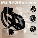 Male Chastity Cage, Lightweight Cock Cage Device, Large Chastity Device With 3 Sizes Rings, Penis Training And Abstinence Bdsm Sex Toys For Men?M?