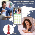 Thrusting Anal Plug Vibrator Male Prostate Massager Buttplug with 9 Vibrating & 9 Thrusting Modes APP Remote Control Adult Sex Toys for Men Couples G-Spot Anal Stimulation.