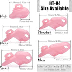 Ht-V4 Chastity Cage For Men | 5 Adjustable Wide Rings & 6 Colors | Beginner-Friendly | Adult Sex Toy With Sizing Guide (Pink, Small)