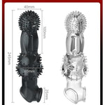 Penis Sleeve Cock Sleeve Male Sex Toy, Penis Extension Condom Cook Rings For Men Erecton Sex, Penis Extender With Dense Large Particles,Realistic Wolf Dildo Men Sex Toys For Couples Adult Pleasure