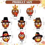 16 Pcs Thanksgiving Turkey Magnet Craft Kit, DIY Fall Refrigerator Decorations