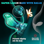 2.4" Diameter Huge Thick Monster Dildo With Knot, 6.5" Short Fantasy Knotted Dildo With Powerful Suction Cup, Large Butt Plug Soft Silicone Girthy Anal Sex Toys For Women Men Couples