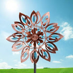 Outdoor Metal Wind Spinner for Yard Decor, 62" Swivel Wind Sculpture for Patio Lawn