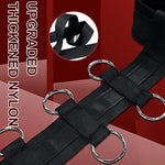 Neck To Wrist Restraints Kit With Collar Metal O Rings Behind Back Handcuffs Anti-Collar Adjustable Sex Bondage Sexy Beginner Kit Wrist Cuff Sm Sex Toy