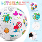 Color Your Own Soccer Ball, Mermaid Art Craft Kit, Girls Boys Gifts