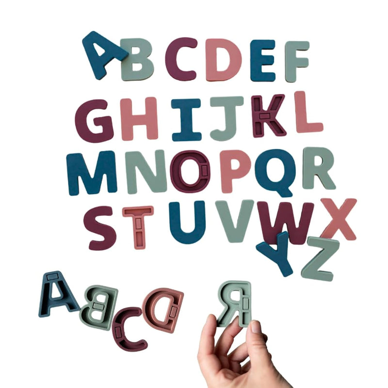 Food Grade Silicone Uppercase Abc Magnetic Alphabet Letters 26 Pcs Educatio