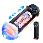 Male Masturbator with 10 Vibration & 15 Thrusting Speeds and Heating Base for Men's Pleasure