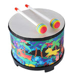 Floor Tom Drum For Kids 8 Inch Percussion Instrument Music Drum With 2 Mallets For Baby Children Special Christmas Birthday Gift, Black
