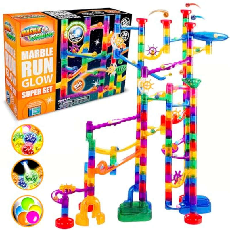 Space Theme Marble Run, 200 Pieces, STEM Toy for Kids, Family Fun, Educational Play